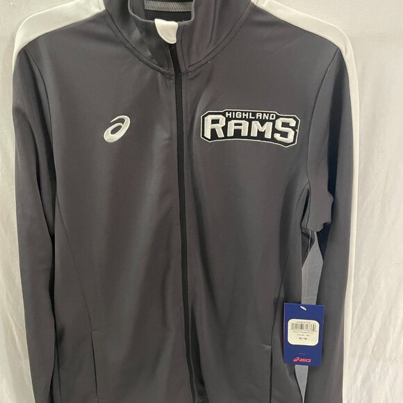 Asics Highland Rams Tricot Full-Zip Warm Up Jacket Women's M Grey A032A755 - Picture 2 of 8